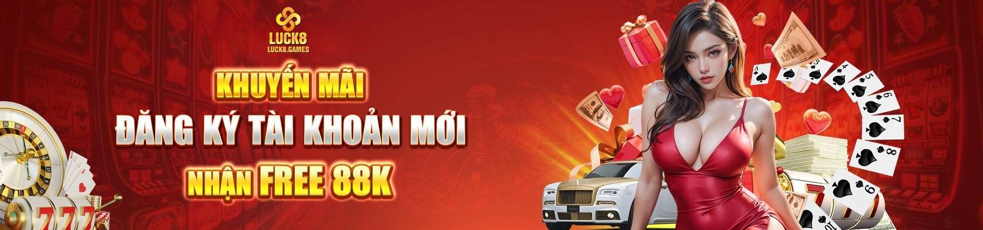 Luck8 banner khuyến mãi